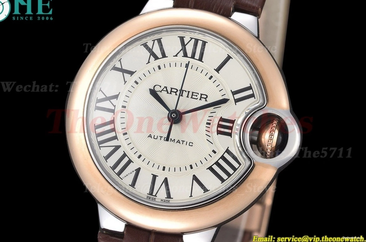 Stk White NH05 De SS Ballon GDF 33mm Bleu LE Cartier 0227